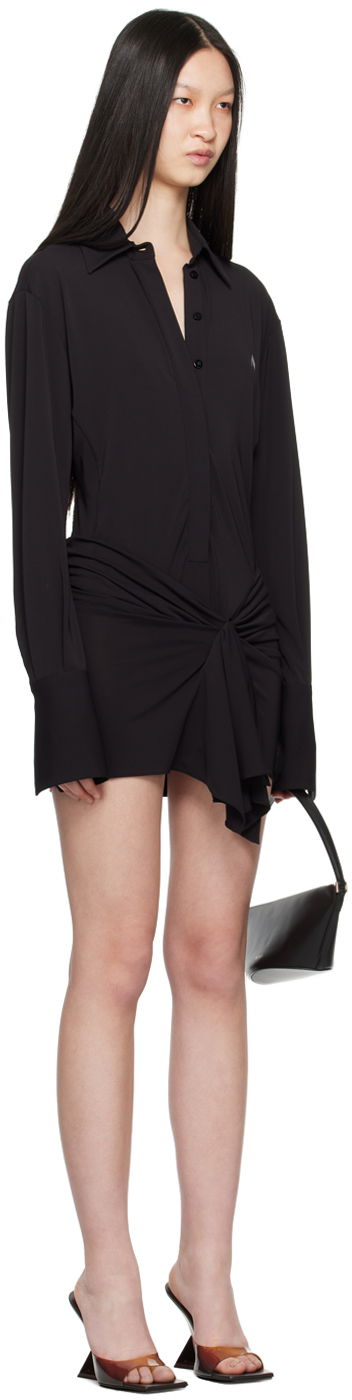 Kjole The Attico Attico Draped Mini Dress Sort | 248WCA306 A014, 1