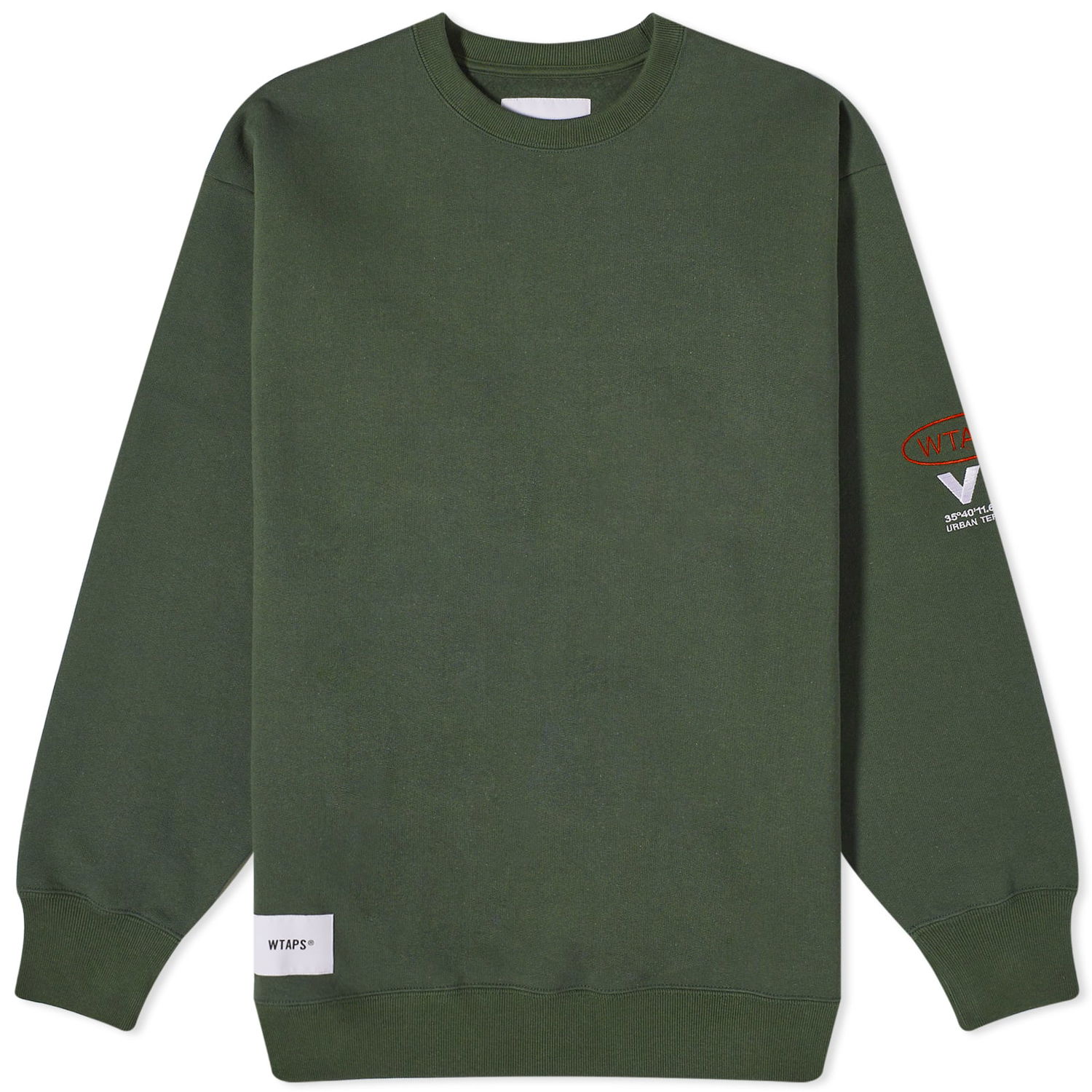 Sweatshirt WTAPS 18 VUA Crew Sweat Grøn | 232ATDT-CSM18-GR, 0