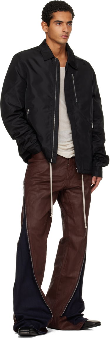 Jeans Rick Owens Concordians Bolan Banana Coated Wide-Leg Side-Zip Jeans Brun | DU02E7363 SDSW, 3