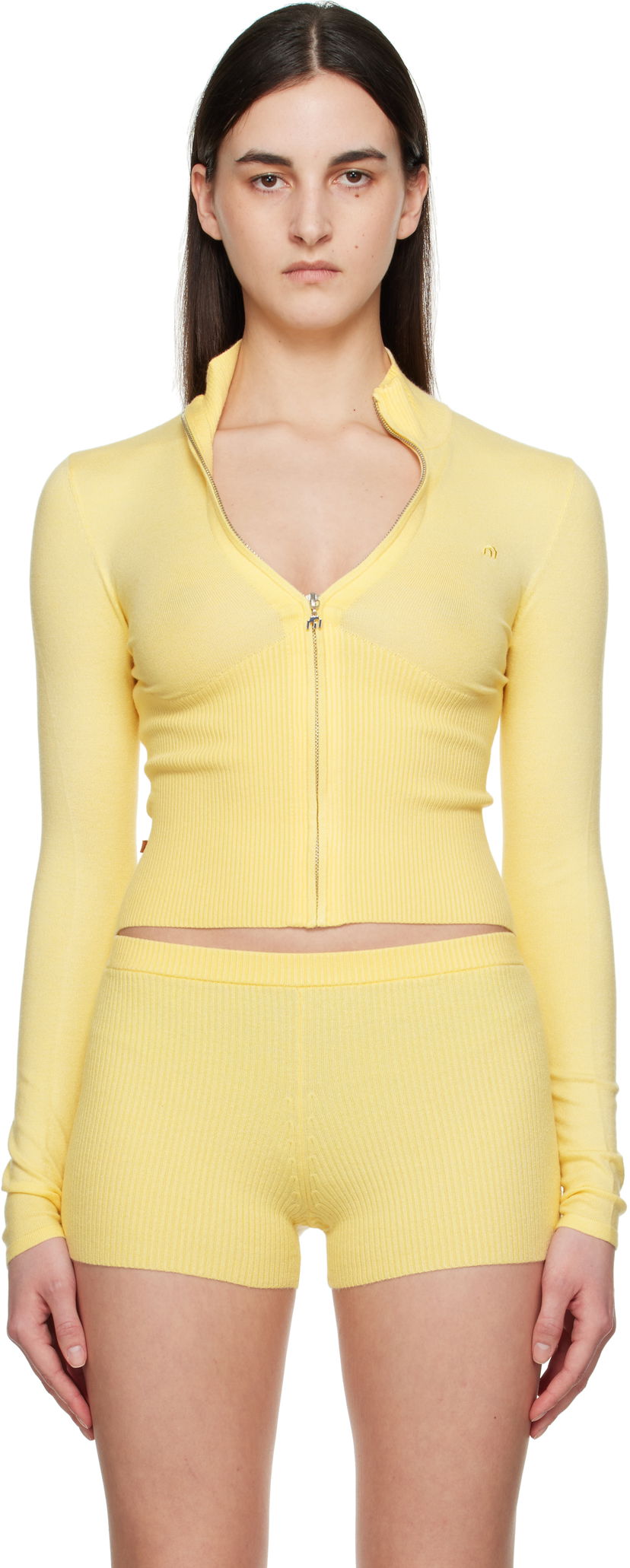 Sweater Miaou Miaou Vlad Zip-Up Sweater Gul | 7199SK1BUT
