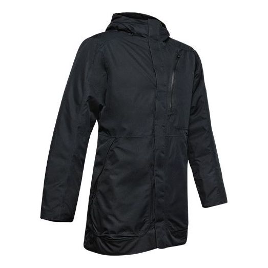 Vindjakke Under Armour Project Rock Unstoppable Waterproof Down Parka Sort | 1346093-001, 0