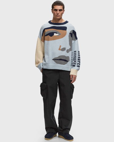Sweater KidSuper Boxy Face Sweater Blå | AW24-SW-11, 1