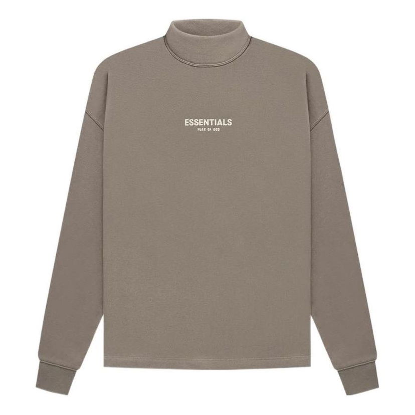 Sweater Fear of God Essentials Relaxed Mockneck Sweatshirt Brun | FOG-SS22-093