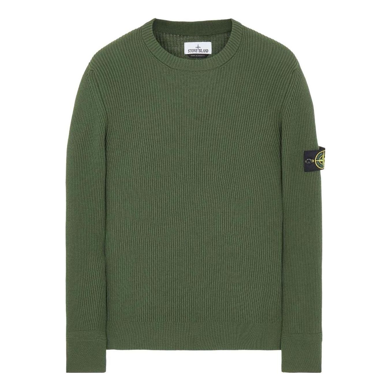 Sweater Stone Island Ribbed Knitted Crewneck Sweater Grøn | 7915553C2-V0058, 0