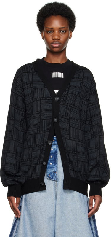 Sweater VETEMENTS Barcode Pattern Cardigan Sort | VL14KN600B, 0