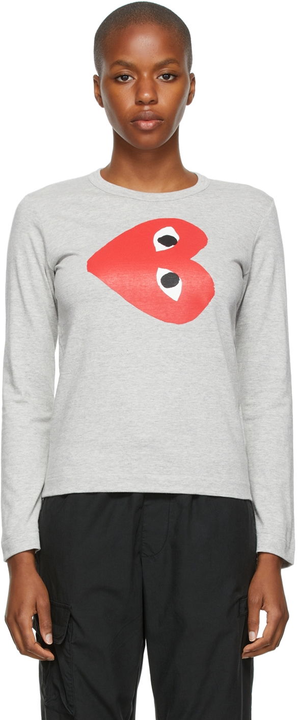 T-shirt Comme des Garçons COMME des GARÇONS PLAY Rotated Heart T-Shirt Grå | P1T267