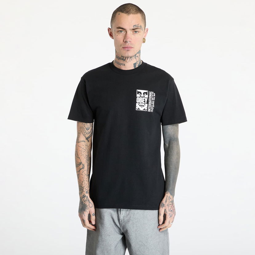 T-shirt OBEY OBEY Icon Split T-Shirt Sort | 165263693-BLK