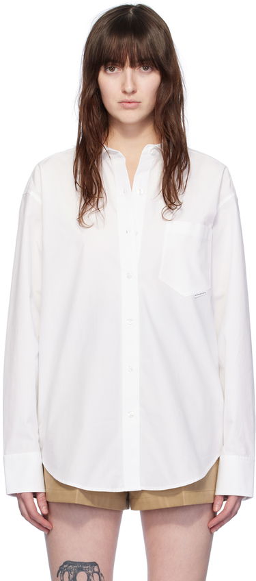 Skjorte Alexander Wang Pocket Shirt Hvid | 4WC2241482, 0