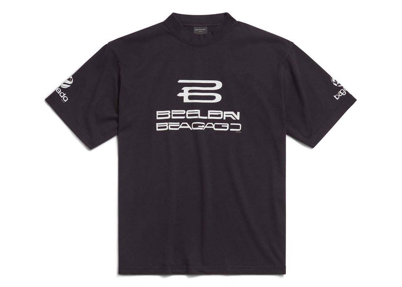 T-shirt Balenciaga AI Generated Medium Fit T-shirt Black Sort | 764235 TQVG1