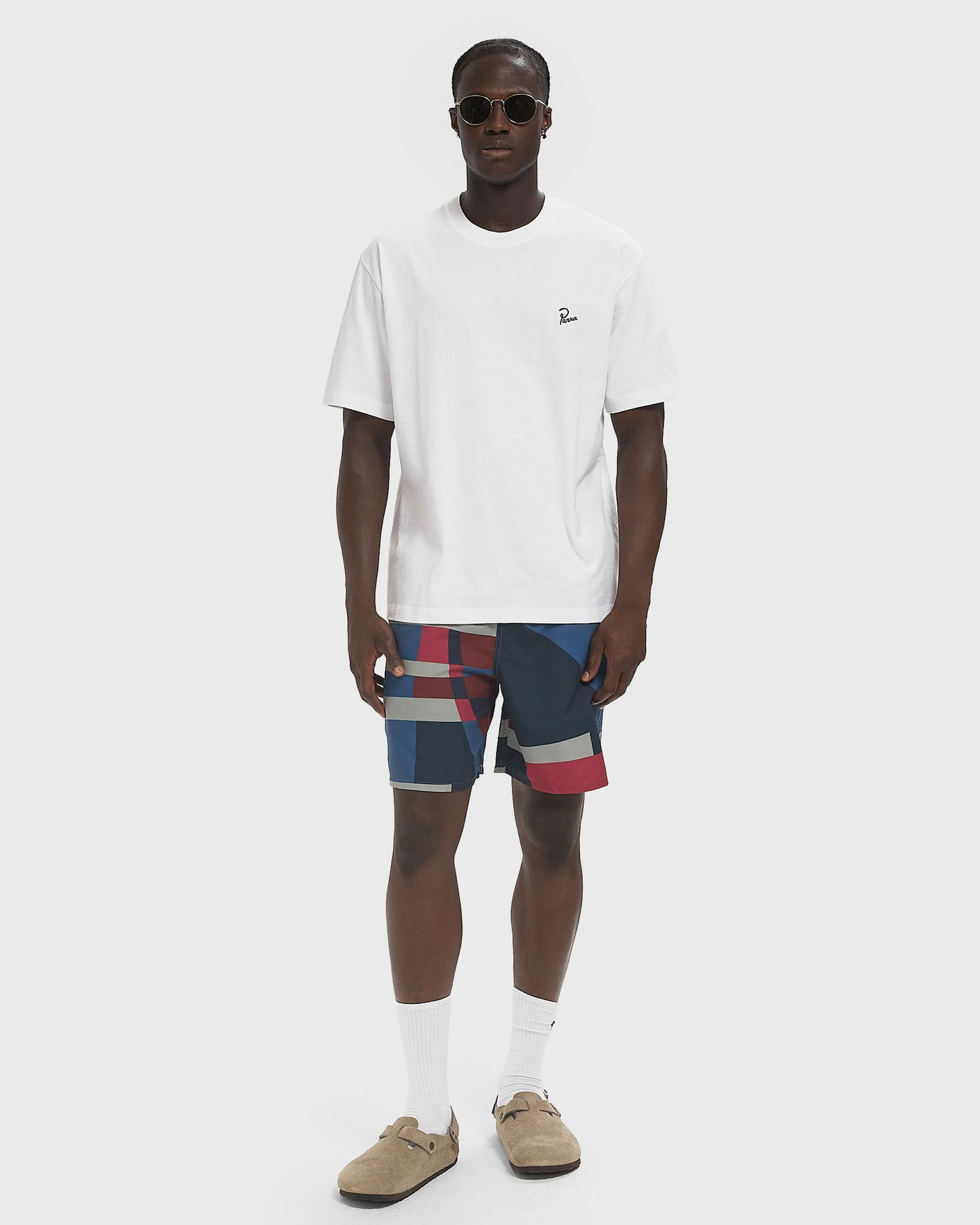 T-shirt By Parra Men's Signature T-Shirt Hvid | 54115, 1