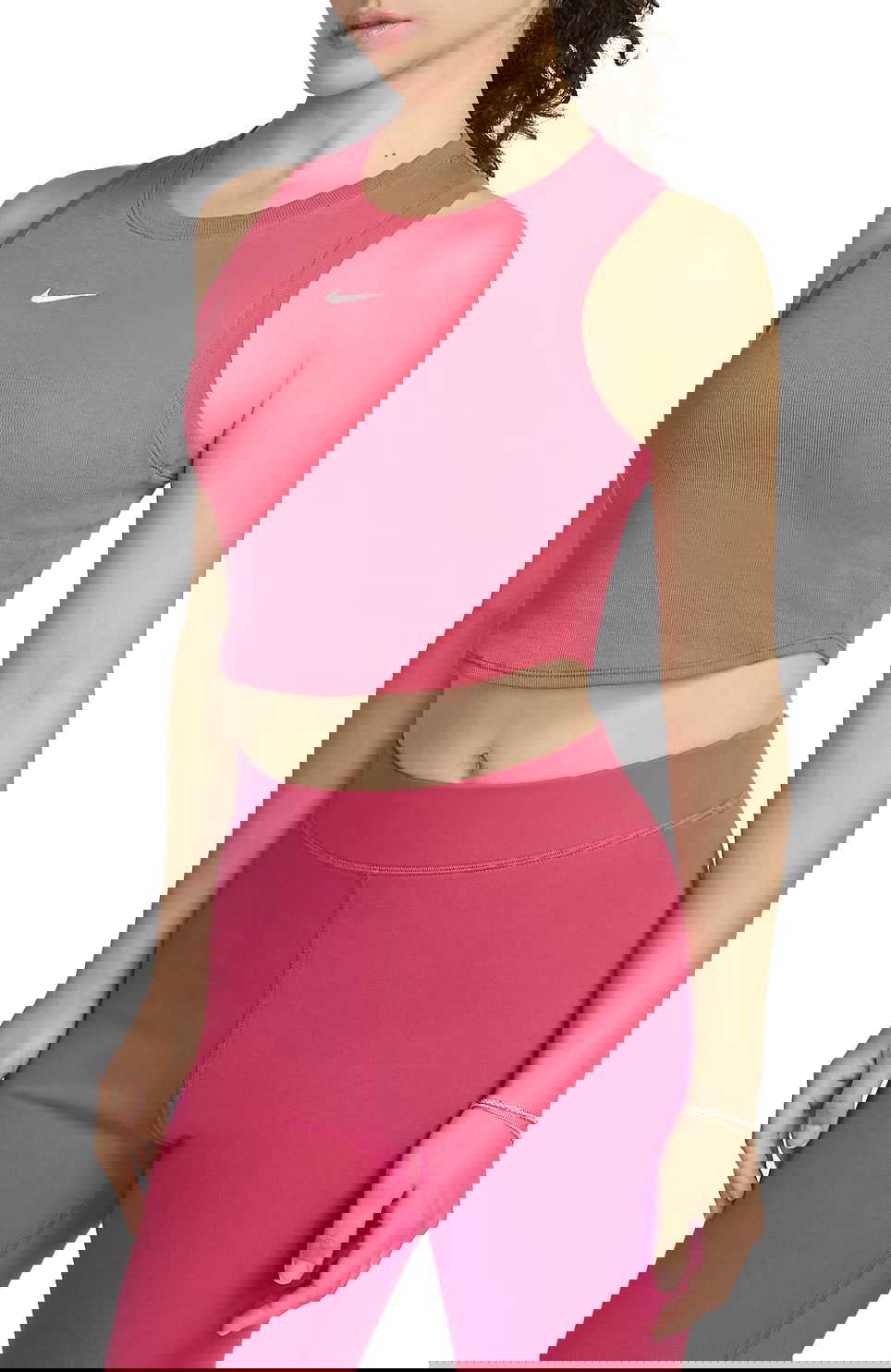 Tanktop Nike Women's Cropped Ribbed Tank Top Lyserød | fb8279-629, 0