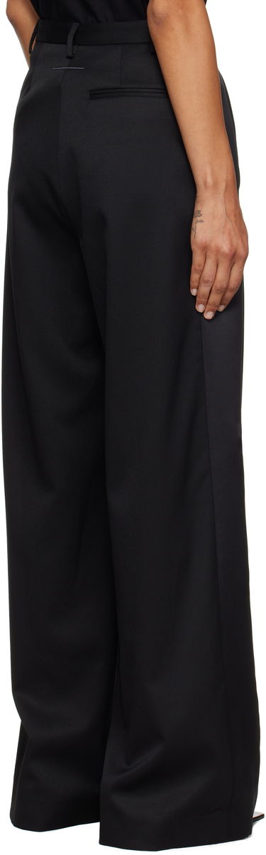 Bukser Maison Margiela MM6 Maison Margiela Tailored Wool Wide-Leg Trousers Sort | S52KA0541 S47848, 2