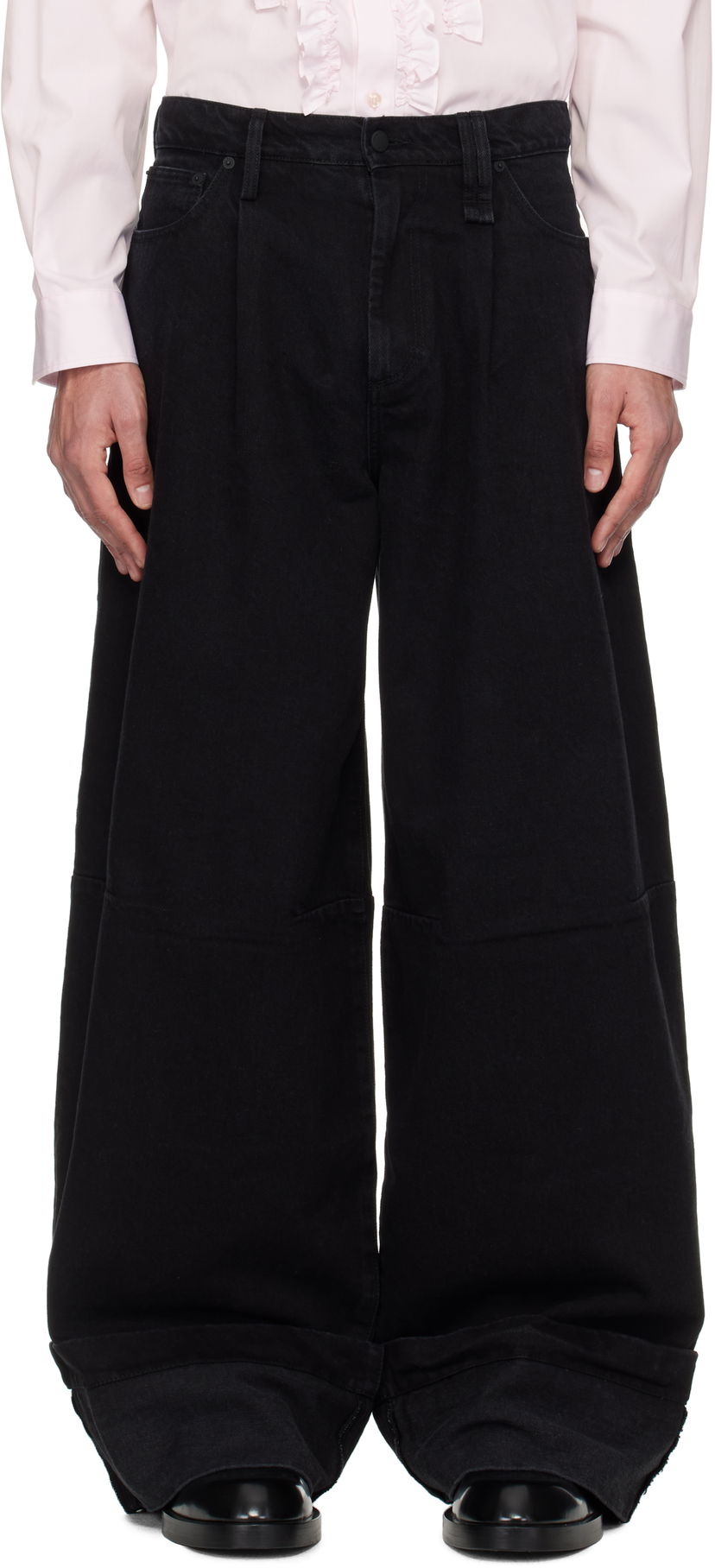 Jeans Simone Rocha Simone Rocha Embellished Puddle Jeans Sort | 4131B 1239