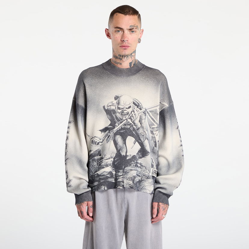 Sweater Represent Clo REPRESENT x Iron Maiden Trooper Knit Sweater Grå | MLM100574-46