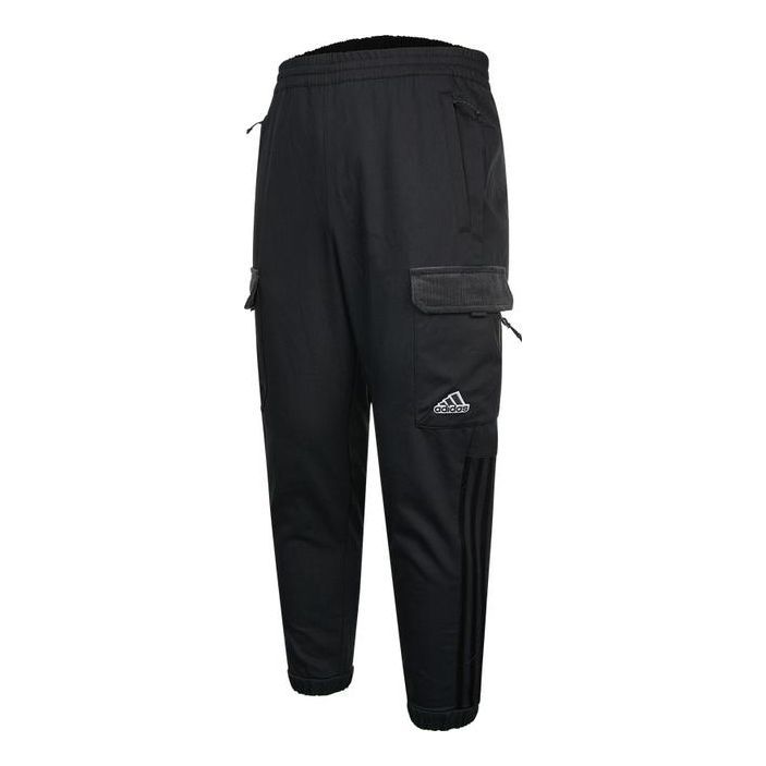 Cargo bukser adidas Originals Cargo Pocket Elastic Waistband Casual Pants Sort | HD0353