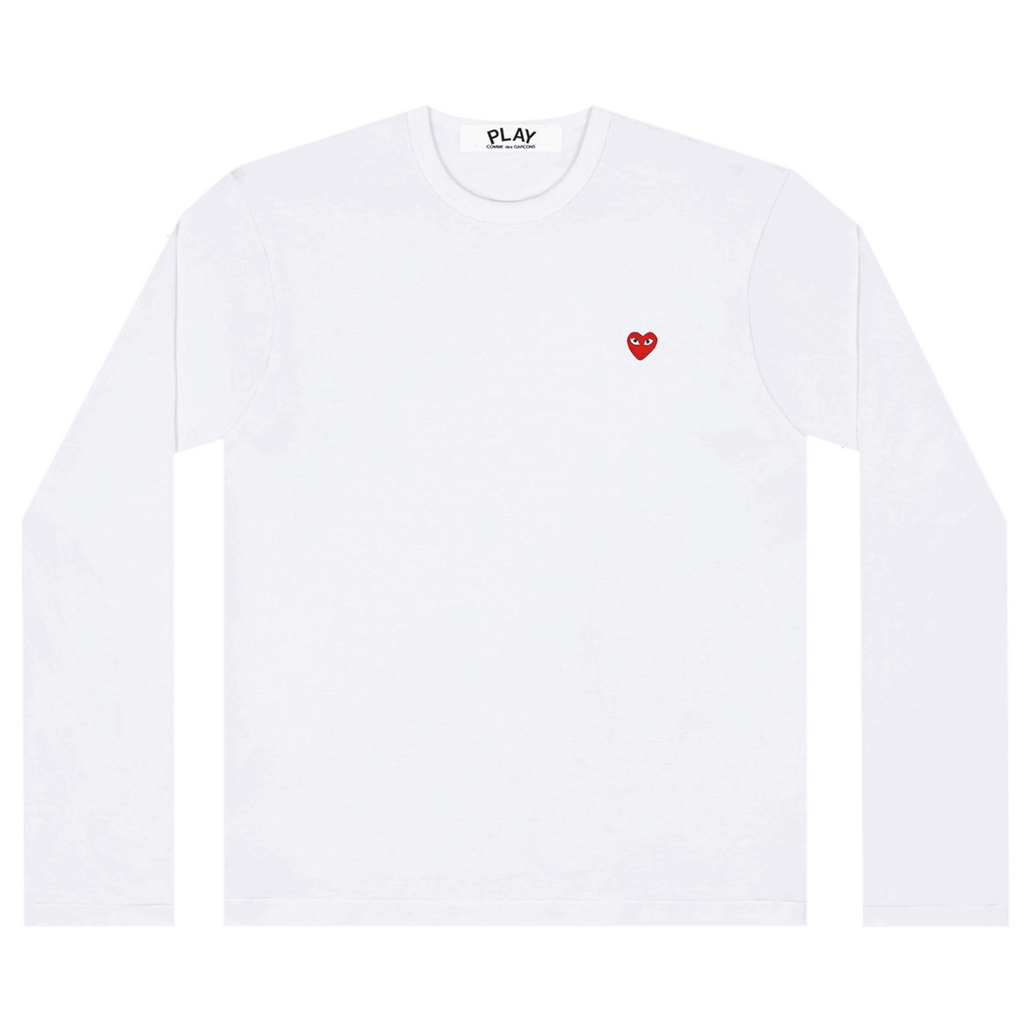 T-shirt Comme des Garçons PLAY Small Heart Long-Sleeve T-Shirt Hvid | AZ T308 051 2, 0