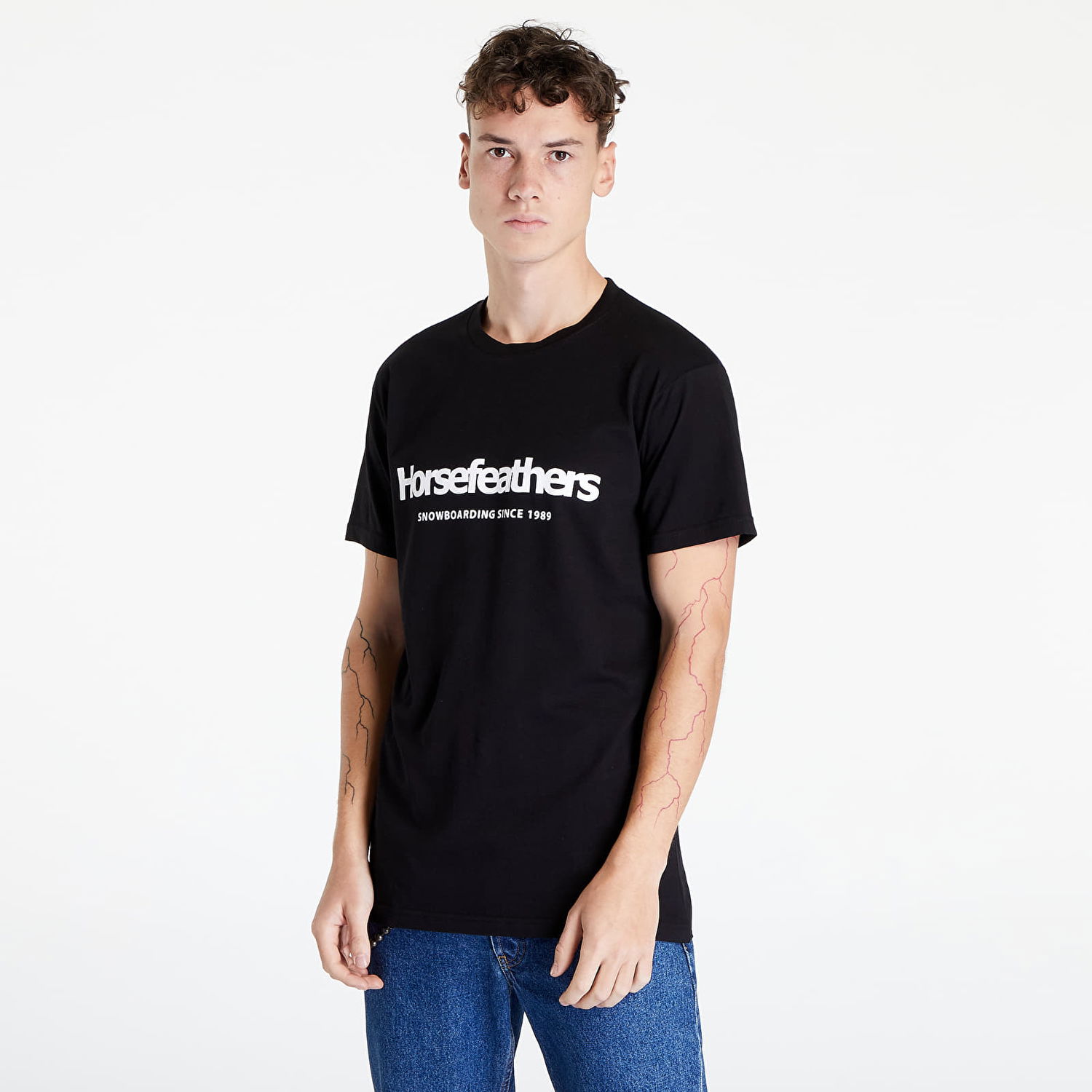 T-shirt Horsefeathers Quarter T-Shirt Sort | SM856T, 1