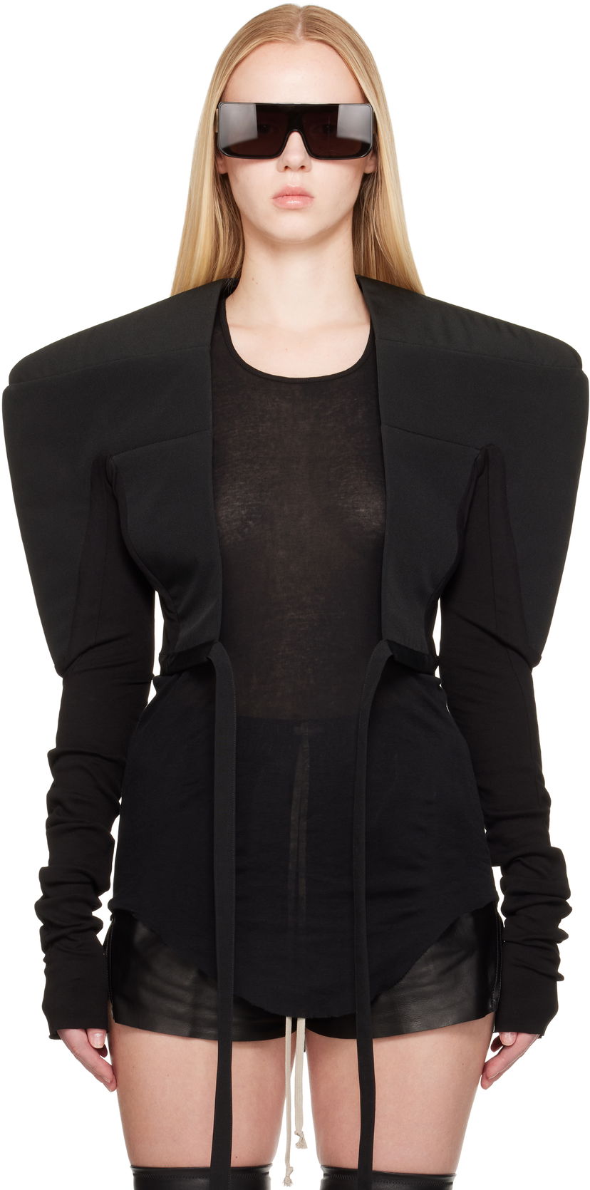 Jakke Rick Owens Rick Owens Hollywood Tight Blazer Sort | RO01E7275 PCVSJA
