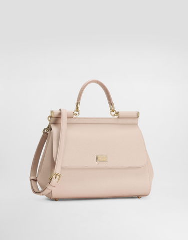 Håndtaske Dolce & Gabbana Dolce & Gabbana Dauphine Leather Top Handle Bag Lyserød | BB6002B100180414, 2