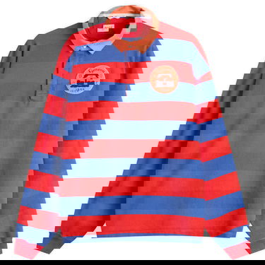 Skjorte Bode Bode Clubhouse Rugby Shirt, Size Large Rød | MRF25CS004, 1