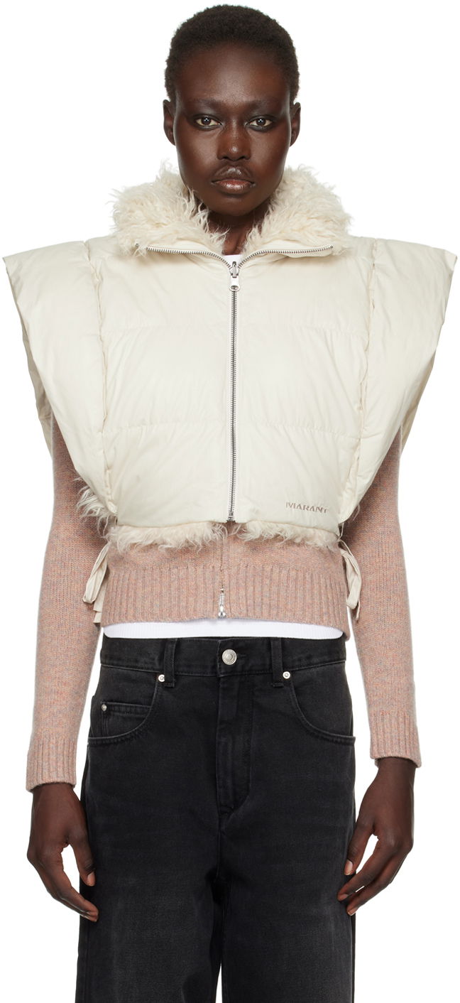 Vest Isabel Marant Étoile Isabel Marant Etoile Reversible Vest Hvid | GI0010FB-B3C02E