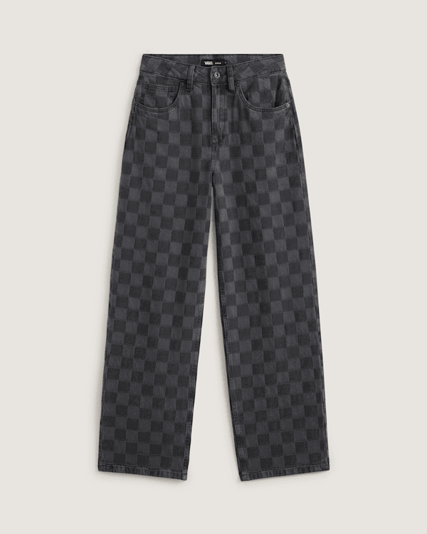 Bukser Vans Sirelle Puddle Checkered Trousers, Size: 32 Sort | VN000Q60EMV, 0
