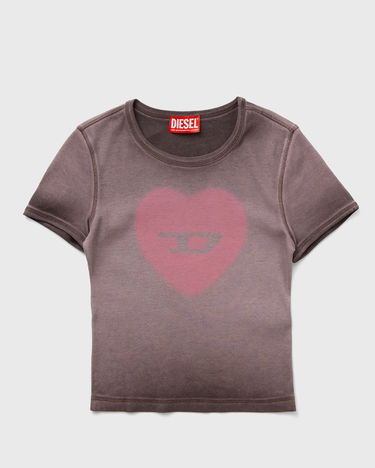 Crop top Diesel Diesel Heart Graphic Crop T-Shirt Brun | A12836-0SQAD-7FG, 2