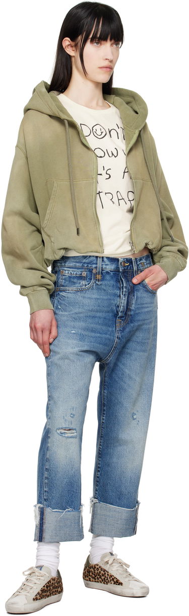 Jeans R13 R13 Tailored Drop Cropped Jeans Blå | R13W6452-D283C, 3