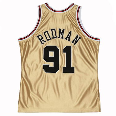 Jersey Mitchell & Ness Chicago Bulls Dennis Rodman 75th Swingman Jersey Metalisk | SMJY4398-CBU97DRDGOLD, 2