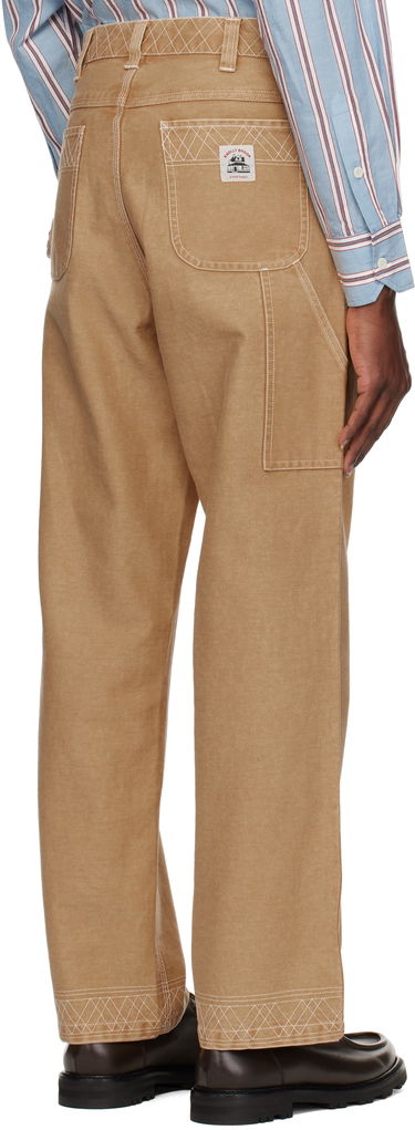 Cargo bukser Bode Bode Embroidered Knolly Brook Trousers Beige | MRS25BT020, 2