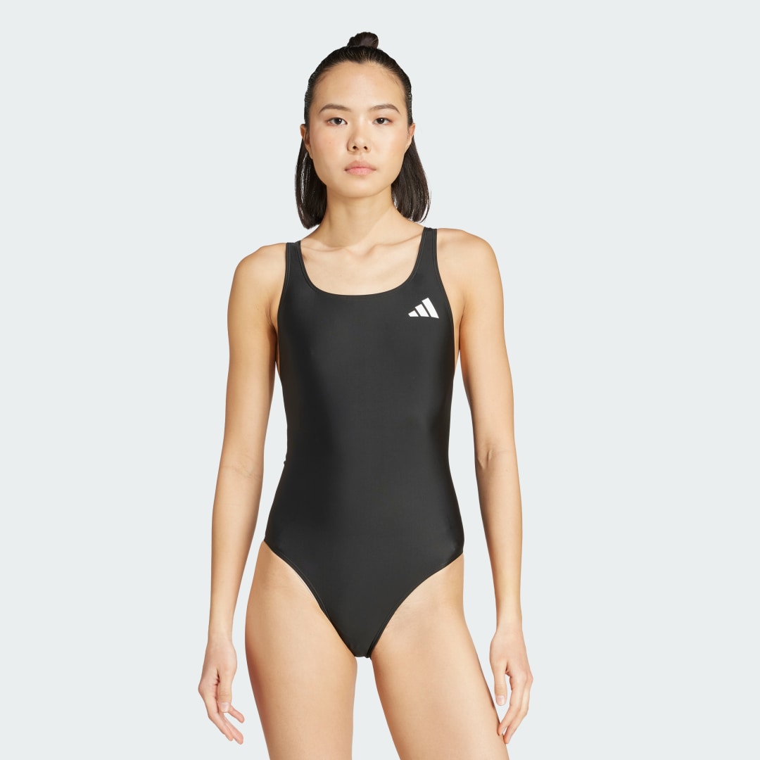 Badetøj adidas Performance V-Back One-Piece Swimsuit Sort | JM8152, 0