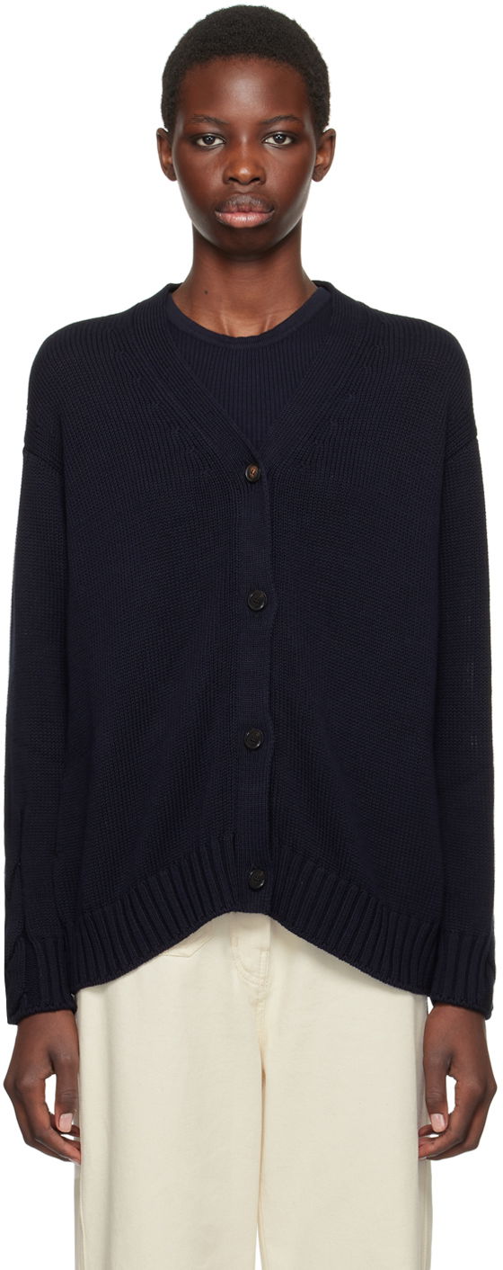 Sweater Max Mara Max Mara Lukas Knit Cardigan Mørkeblå | 2429346051600, 0