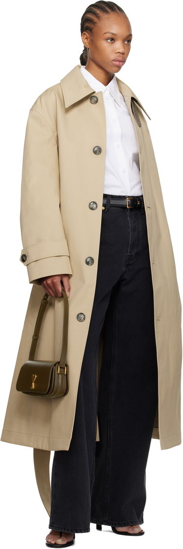 Håndtaske AMI AMI Paris Leather Shoulder Bag Grøn | ULL018.AL0104, 3
