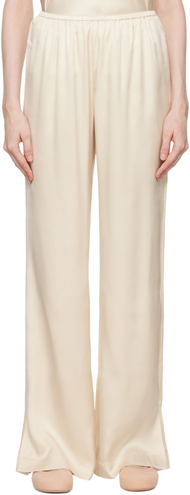 Bukser Anine Bing Silk Wide Leg Trousers Beige | A-03-3353-SDA26, 0