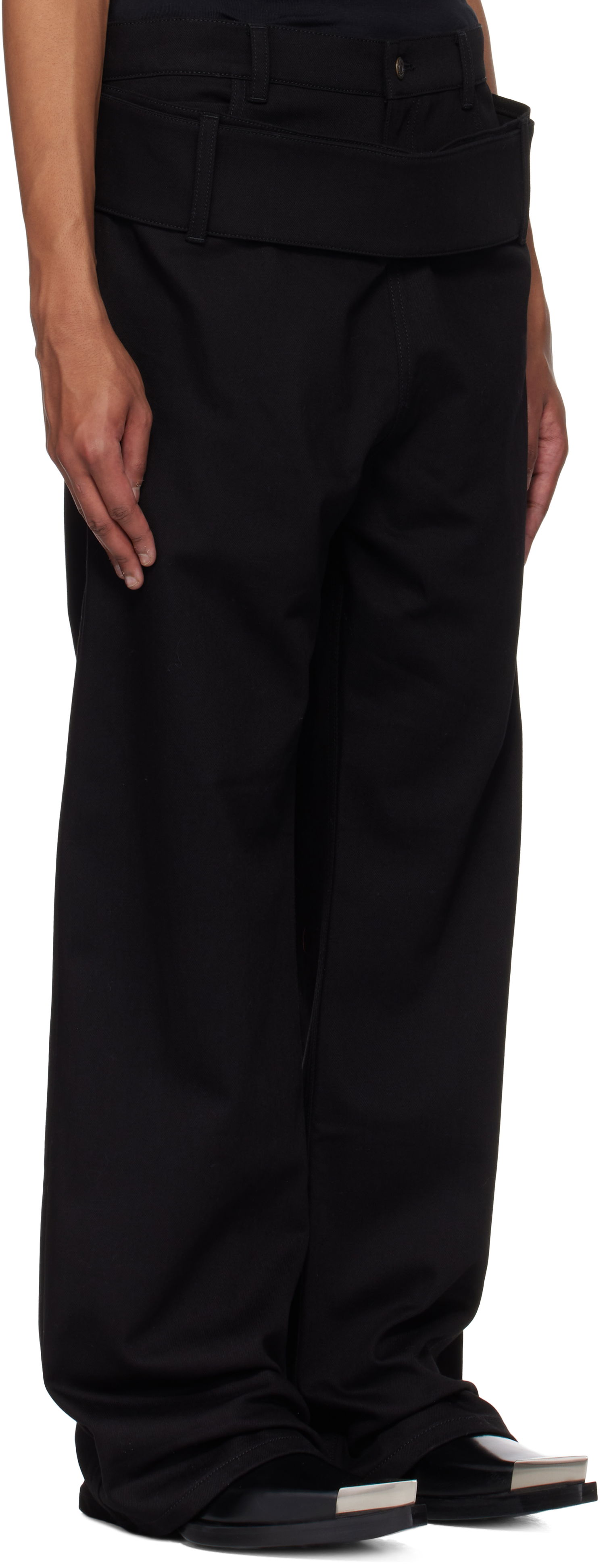 Bukser Courrèges Courrèges Double Belt Jeans Sort | 125DPA287DE0020, 1