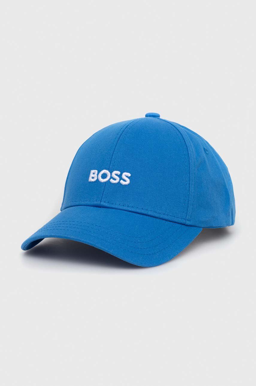 Kasket BOSS Cotton-twill Six-panel Cap with Embroidered Logo Blå | 50495121, 0