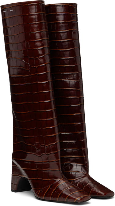 Skopleje Coperni Coperni Croco Bridge Tall Boots Brun | COPSH03F6032, 3