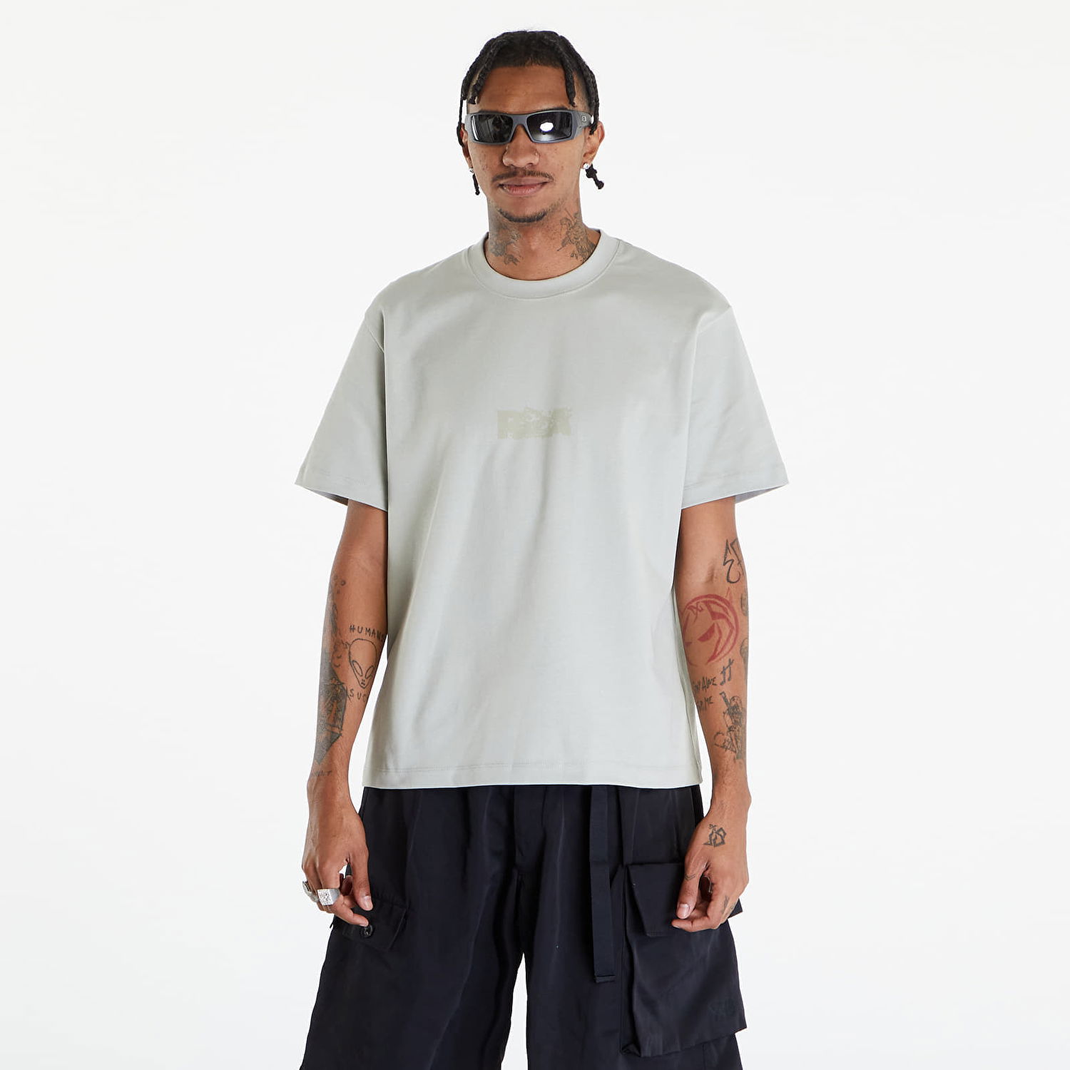 T-shirt ROA Shortsleeve Graphic T-Shirt Miriage Grey Grå | RBMW086FA63 GRY0017, 0