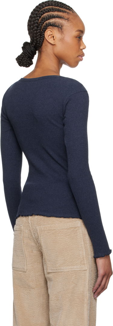Sweater Baserange Baserange Long Sleeve Fitted T-Shirt Mørkeblå | TODIL-RC-SP25, 2