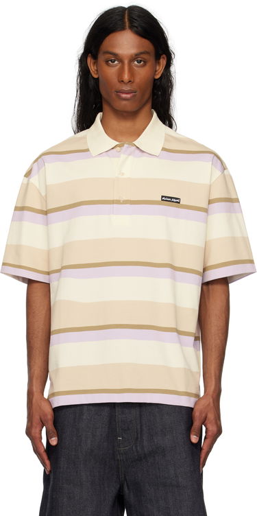 Polo skjorte MAISON KITSUNÉ Maison Kitsuné Striped Oversize Polo Beige | OM00206KJ7019, 0