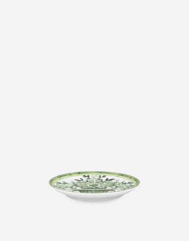 Home decor Dolce & Gabbana Dolce & Gabbana Set of 2 Porcelain Bread Plates with Green Floral Design Grøn | TC0S02TCA88UV019, 1
