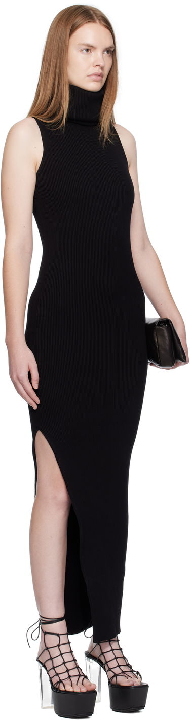 Kjole Rick Owens Concordians Ribbed Tube Maxi Dress Sort | RP02E4661 RIBVI, 1