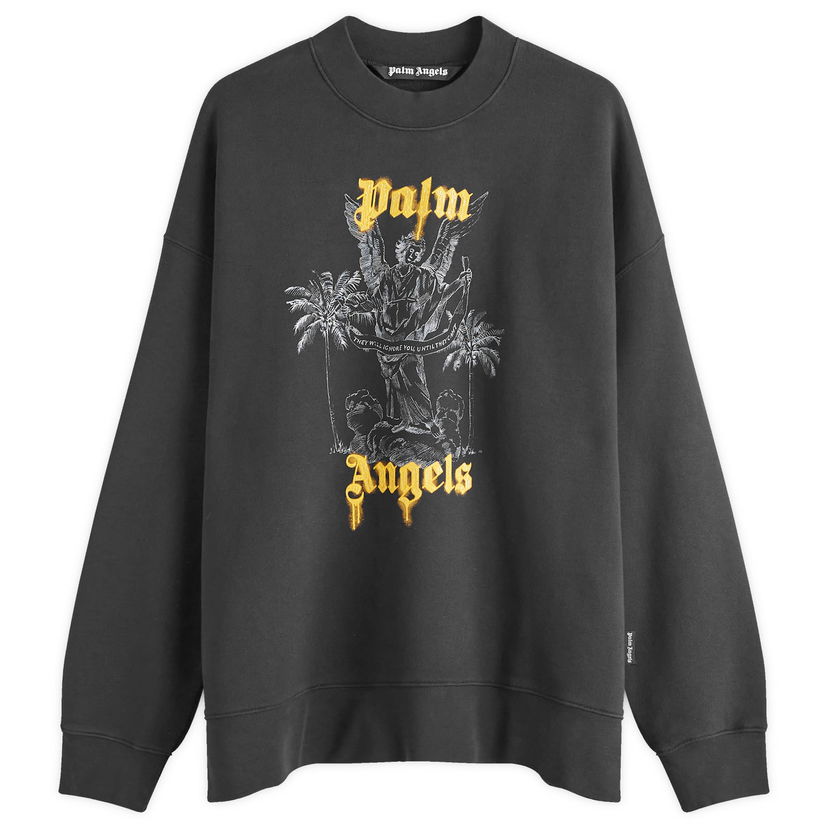Sweatshirt Palm Angels Crewneck Sweatshirt Sort | PMBA026F24FLE0061022