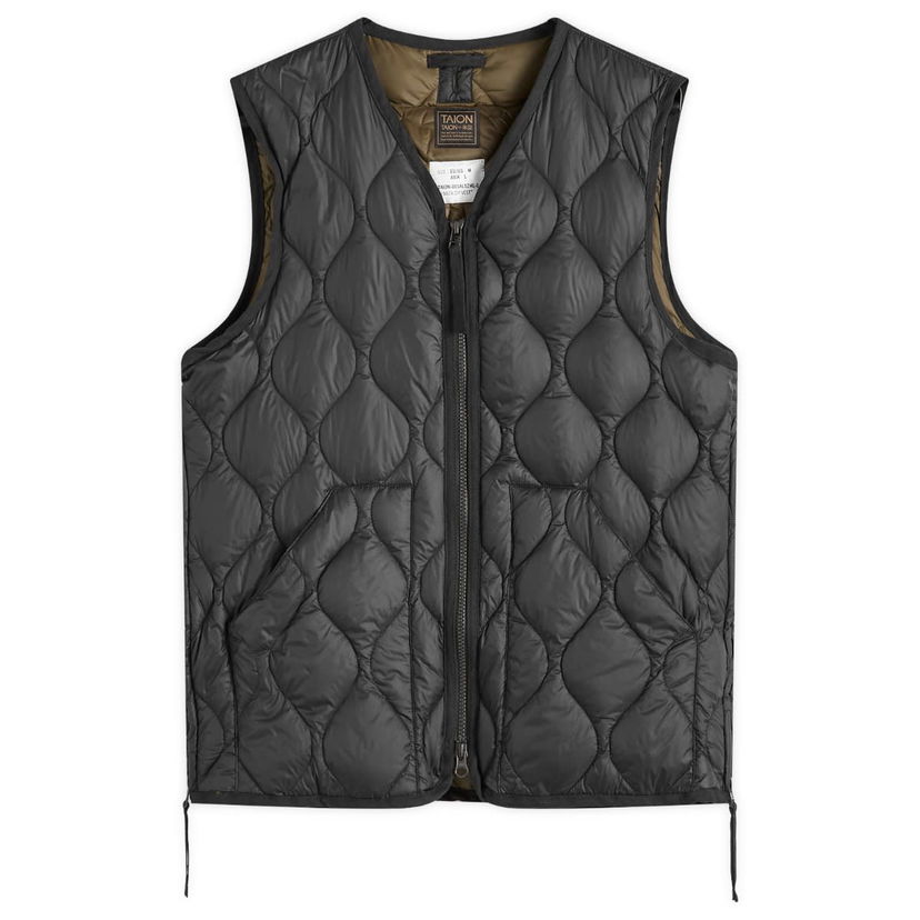 Vest TAION Lightweight Zip Down Vest Sort | TAION-001ALSZML-1-BLK