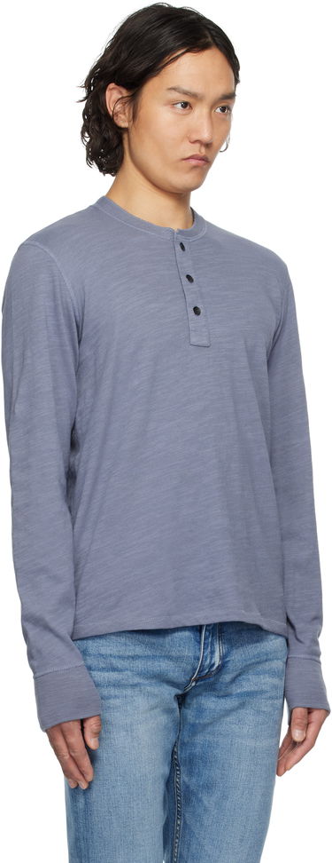 T-shirt rag & bone Rag & Bone Classic Flame Henley Grøn | MBC22FT037TL37, 4