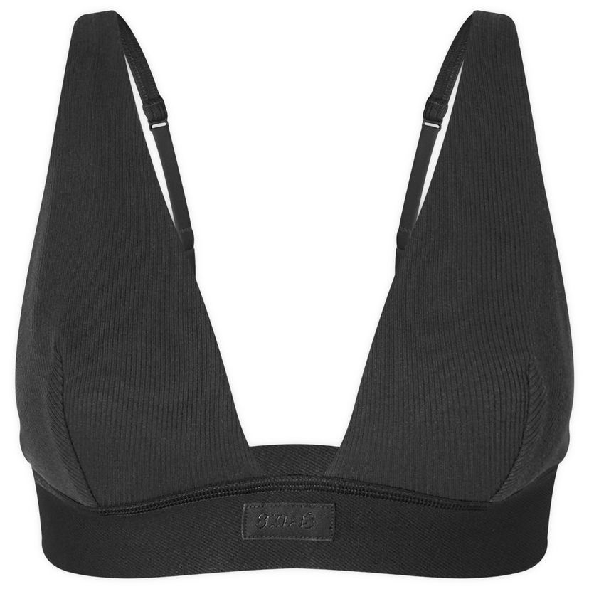 Bh SKIMS Rib Plunge Bralette Sort | BR-PLG-0037-ST