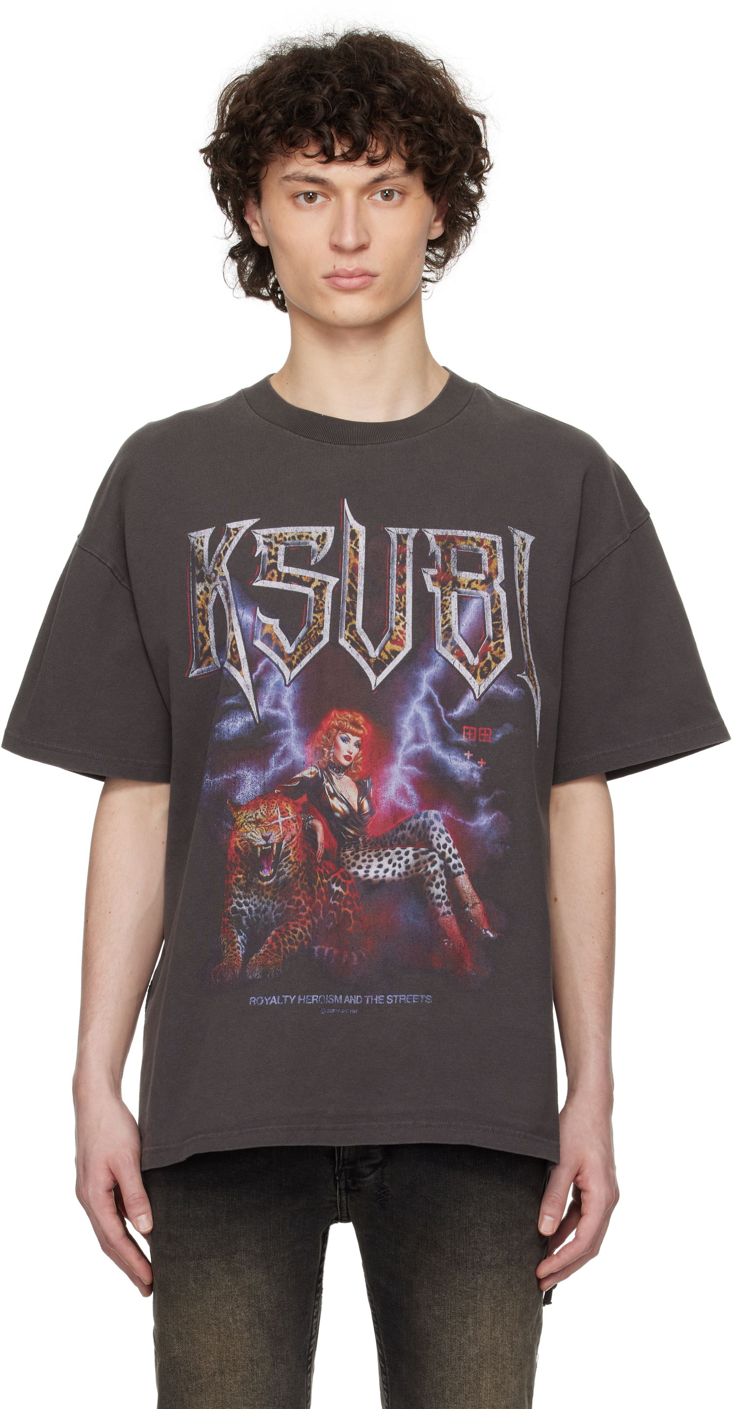 T-shirt Ksubi Ksubi Kingdom Ekcess Graphic T-Shirt Grå | MSP25TE029, 0