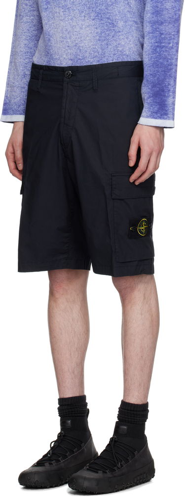 Shorts Stone Island Stone Island Stretch Cotton Tela Paracadute Shorts Mørkeblå | K1S15L100L08S0003, 3