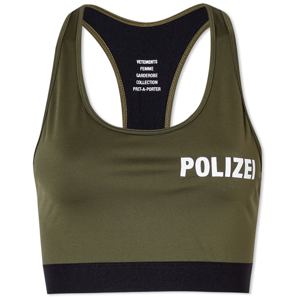Bh VETEMENTS Polizei Sports Bra Grøn | WA53AT100P, 0