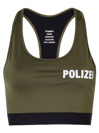 Bh VETEMENTS Polizei Sports Bra Grøn | WA53AT100P